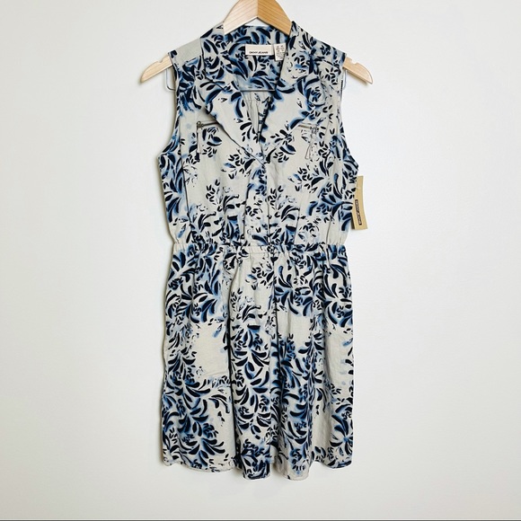 DKNY Women’s Sleeveless Printed Linen Mini Dress - Picture 1 of 12